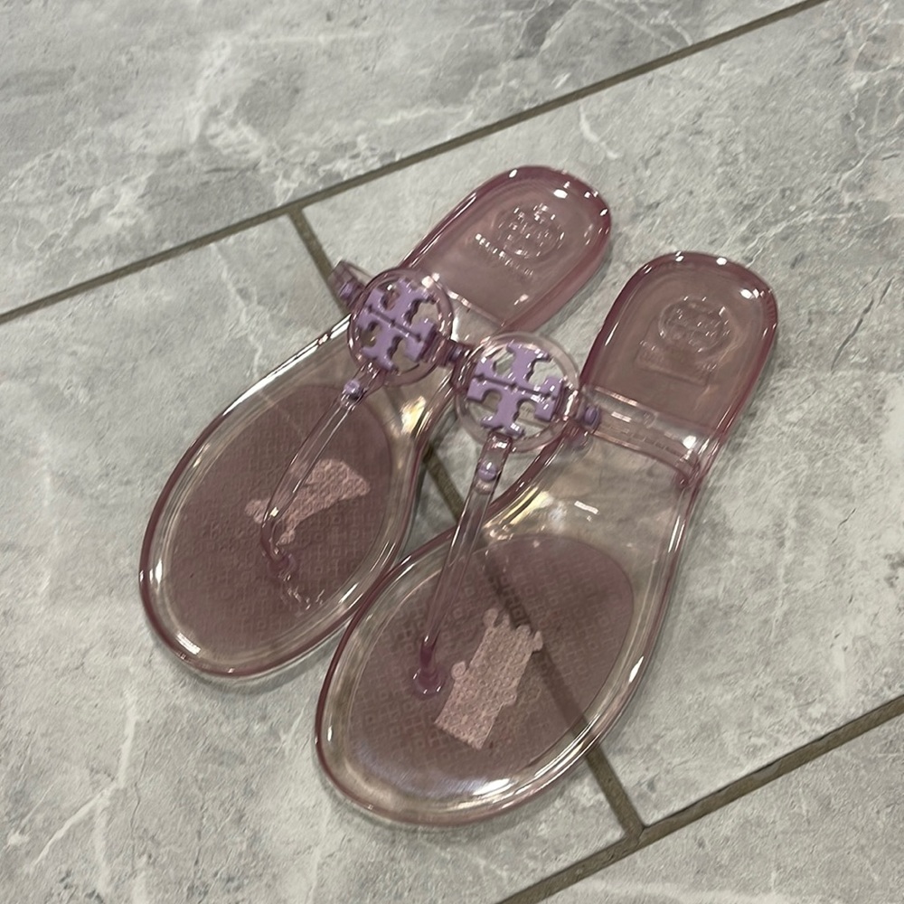 Tory Burch Purple Jelly Thong Sandals (8)